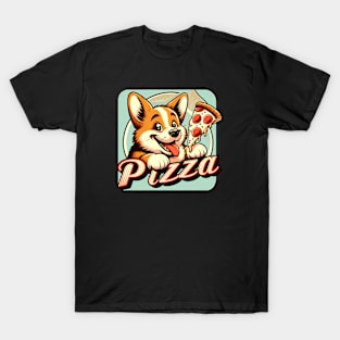 Funny Pizza Cute Corgi Dog Lover T-Shirt